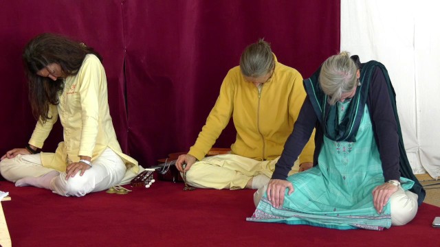 Practising with Vishwaguruji